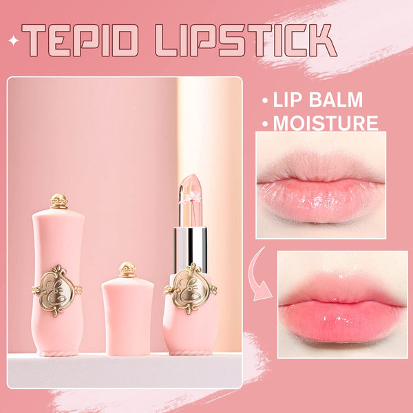 BestLand 6 Pcs/Set Flower Jelly Lipstick Set Temperature Change Moisturizer Long Lasting Nutritious Balm Magic Color Change Lip Gloss 6 Count