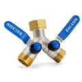 Brass Garden Hose Splitter, Garden Hose Splitter 2 Way Heavy Duty, with 2 304 Stainless Steel Extension Handles, 2-Way Y-Valve 3/4Ã¢ÂÂ GHT Threads