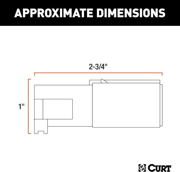 CURT 58080 Trailer-Side 6-Pin Round Wiring Harness Plug