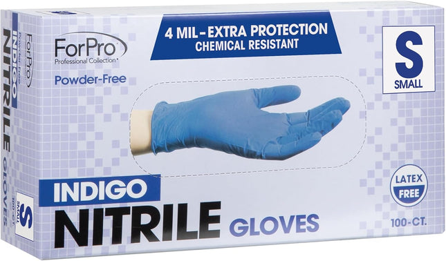 Forpro Professional Collection Disposable Nitrile Gloves, Chemical Resistant, Po