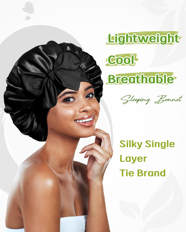 Bonnet Queen Silk Bonnet Satin Bonnet Hair Bonnet for Sleeping Night Sleep Hat w