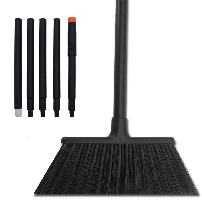 54 Inch Long Metal Handle Household Broom - Adjustable Heavy-Duty Broom for Indoor and Outdoor Cleaning, Suitable for Ho