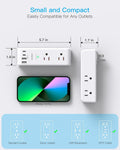 Surge Protector Outlet Extender with Rotating Plug, Multi Plug Wall Outlet 2C2A, 1 Pack White
