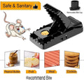 Feeke Mouse Traps, Mice Traps for House, Small Mice Trap Indoor Quick Effective Sanitary Safe Mousetrap Catcher for Family and Pet - 6 Pack,