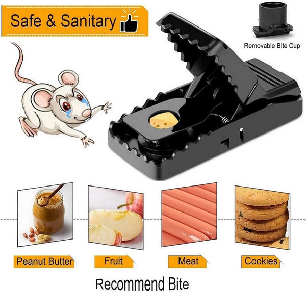 Feeke Mouse Traps, Mice Traps for House, Small Mice Trap Indoor Quick Effective Sanitary Safe Mousetrap Catcher for Family and Pet - 6 Pack,