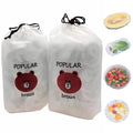 200Pcs Fresh Keeping Bags, Elastic Plastic Sealing Bags Food Cover with Elastic Edge, Reusable Stretch Adjustable Bowl Lids, Universal Kitchen
