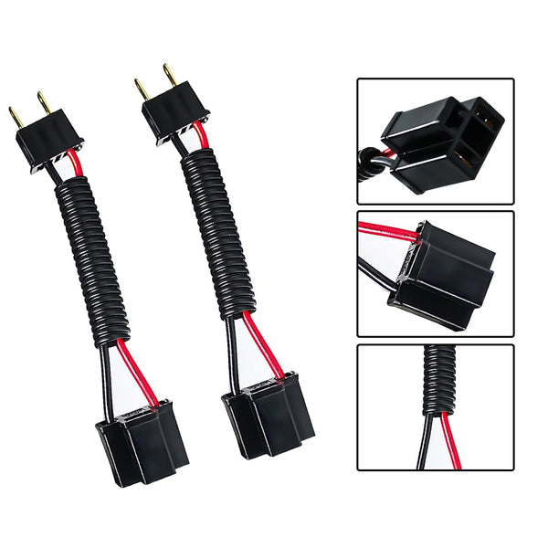 3 Prong to 2 Prong Wiring Harness Headlight Adapter, 2 Pack Female to Male, H4651, H4601, Chevrolet Chevelle, Impala, El Caminos
