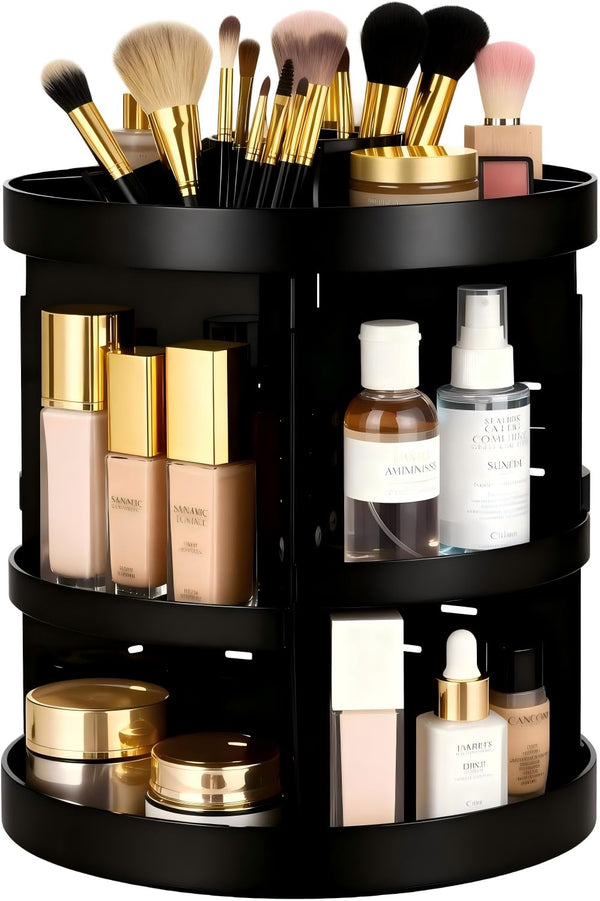 HBlife Extra Large 360 Rotating Makeup Organizer Adjustable Carousel Large Capacity Revolving Perfume Organizer Skincare Organizers Cosmetic