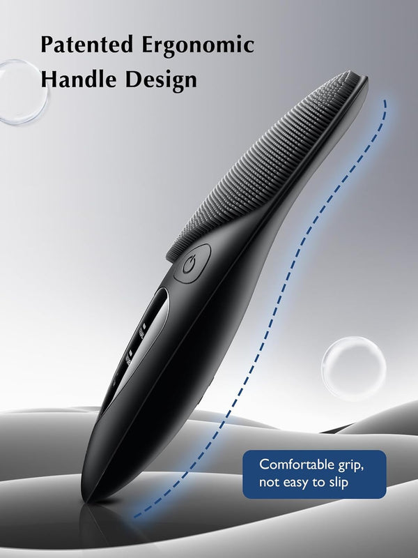 COSLUS JMY05 Silicone Face Scrubber Facial Cleansing Brush: Portable Waterproof Rechargeable Face Wash Brush, 4 Cleansing Modes, Electric Face