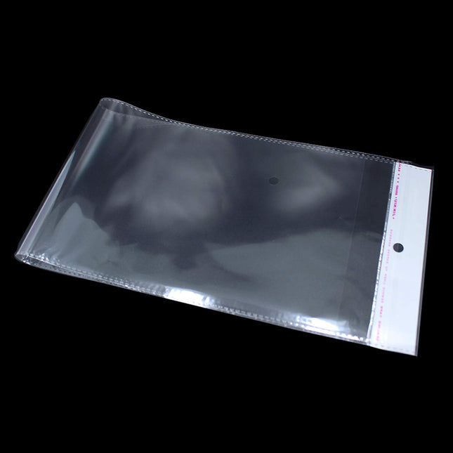PABCK 100 Pack (Available Size 4.13X21.6 Inch) Clear Self Adhesive Straight Hair