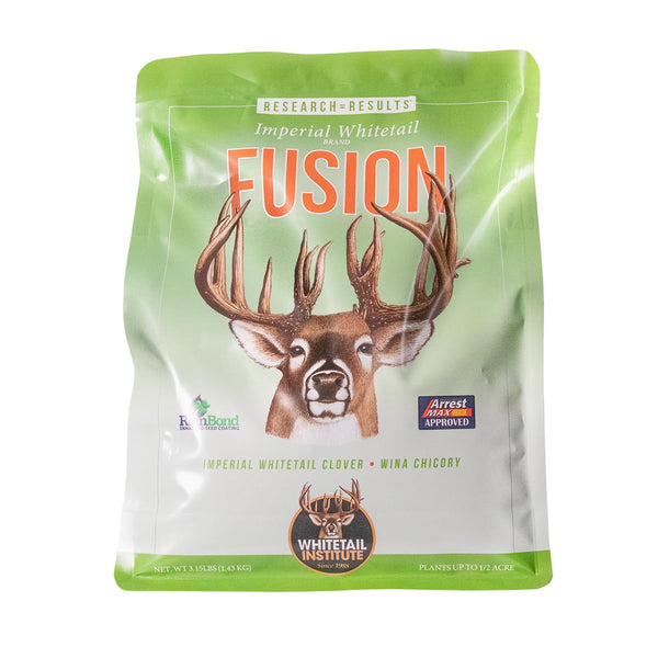 Whitetail Institute FUSION Deer Food Plot Seed for Spring or Fall Planting, Blend of Clover and Chicory for Maximum Deer Attraction, Heat, Cold