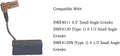 4 Pcs Carbon Motor Brush Compatible with DeWalt DWE4120 / DWE4011,Dewalt N097696 Grinder Motor Replacement Part