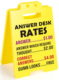 MBL Funny Gag Gifts for Christmas - White Elephant Gifts for Adults Answer Desk Rates