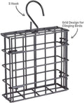 More Birds Suet Cage Bird Feeder, Fruit and Suet Feeder, Single Cake Capacity ,Black Black Single Cake Suet Cage