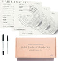 Habit Tracker Set | Reusable Dry Erase | Vision & Goal Planner with Monthly, Weekly, Daily Trackers | Undated, Reusable & Sustainable | Sticks to