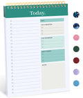 Taja To Do List Notepad, Undated Daily Planner for Work and Goal Setting a-Greenery Sway 1 Pack