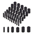 Aleric Rubber End Caps - 60pcs Flexible Screw Thread Protector Covers Rubber Bolt Covers Caps for Metal Tube Rod in 6 Sizes