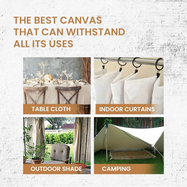 Canvas Painters Drop Cloth (Size 6 x 9 Feet - Pack of 2) - Pure Cotton Paint Drop Cloth for Painting, Curtains, Furniture & Floor Protection - All