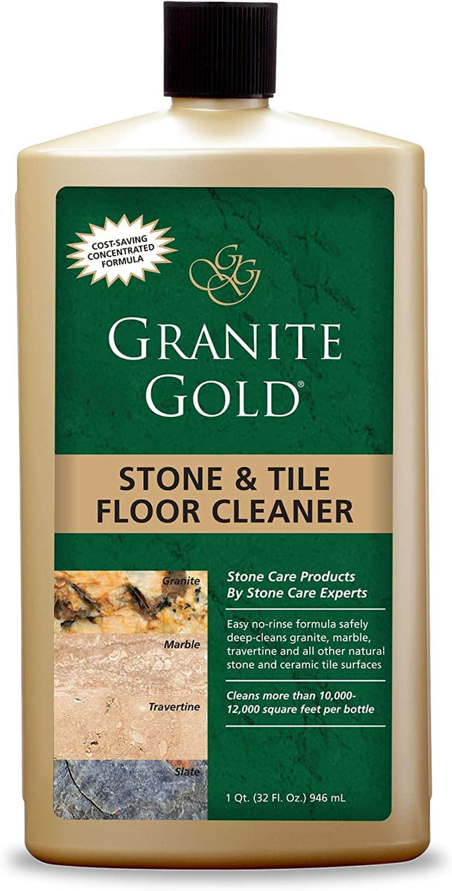 Granite Gold Stone and Tile Floor Cleaner - No-Rinse Deep Cleaning Granite, Marb