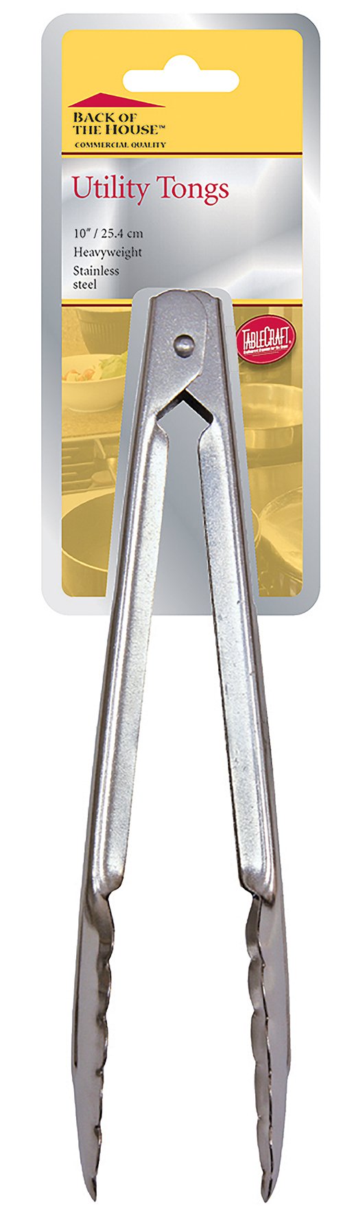 Tablecraft Heavy Duty Tongs, 9-1/2", Stainless Steel
