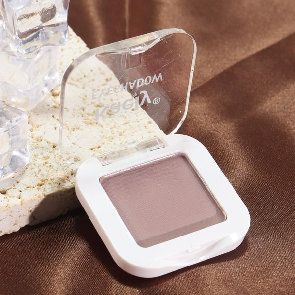 Evpct Mauve Taupe Matte Single Eye Shadow Palette Makeup for Older Women, Plum Lavender Purple Natural Cream Eyeshadow Palette for Green Eyes,