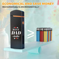 Coquimbo Fathers Day Dad Gifts from Daughter for Men: Electric Lighter Mens Birthday Gifts, Rechargeable Windproof Flameless Dual Arc Plasma