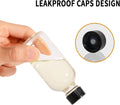 8 Pack, 2 Oz Small Clear Glass Bottles with Lid and Funnels - 60Ml Boston Shot Bottles with Caps, Immunity, Potion, Wellness, Sample, Ginger,