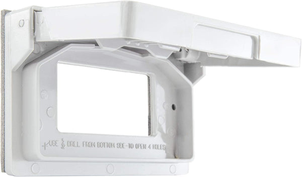 RecPro RV Exterior GFCI Outlet Cover Plate | Weatherproof | White