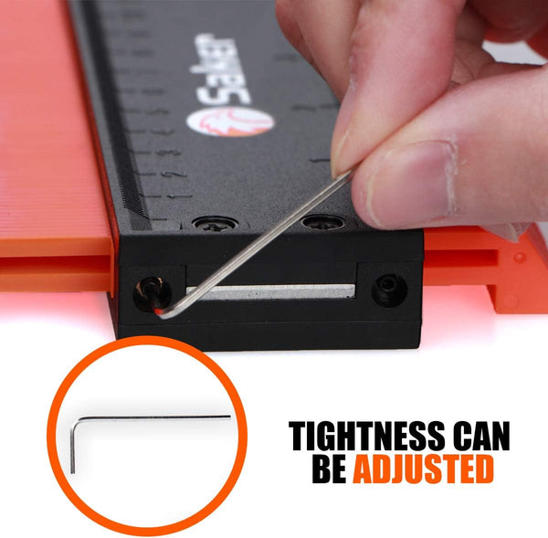 Saker Contour Gauge (5 Inch Lock) Profile Tool- Adjustable Lock-Precisely Copy Irregular Shape Duplicator -Irregular Welding Woodworking Tracing -
