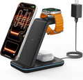 Wireless Charger Magnetic for Iphone - Joygeek Wireless Charging Station Pad for Iphone 15 14 13 12 Pro Max Plus, for Apple Watch Ultra 9-2, Airpods