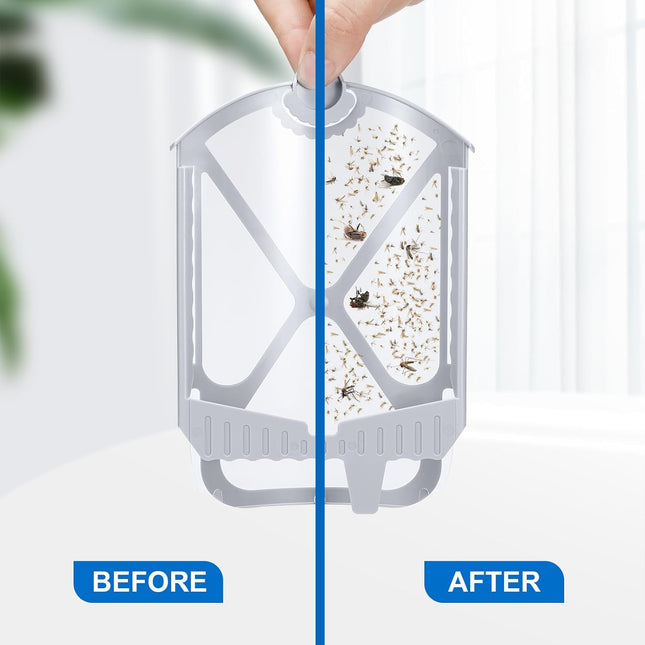 Flying Insect Trap, Compatible with ZEVOM364A Refill, 2 Plug-In Base + 2 Cartrid