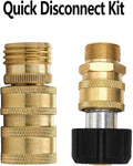 Twinkle Star Pressure Washer Adapter Set, Quick Disconnect Kit, M22 Swivel to 3/8'' Quick Connect, 3/4" to Quick Release