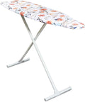 Juvale Ironing Board Cover & Pad - Standard Size 15 x 54 in, Multicolor Floral Print - Extra-Thick Laminated Cotton & Foam Padding with Drawstring