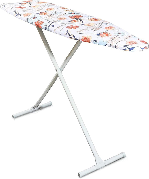 Juvale Ironing Board Cover & Pad - Standard Size 15 x 54 in, Multicolor Floral Print - Extra-Thick Laminated Cotton & Foam Padding with Drawstring