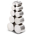 DIYMAG 60Pcs Refrigerator Magnets, 5 Different Sizes Fridge Disc Magnets with Stainless Steel Coating for Hobbies, DIY, Kitchen 5sizes-60Pcs