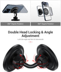 Gym Magnetic Phone Holder for Magsafe, Dual Magnetic Phone Mount Gym Phone Holder Magnet with Double Ball Head Locking Angle Compatible with