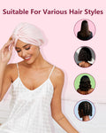 HFRHTGY Adjustable Silk Satin Hair Bonnet for Sleeping, Double Layer Hair Wrap Sleep Cap Turban for Women Men, Curly Straight Braid Unisex (Royal