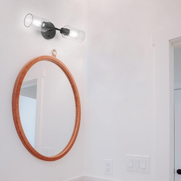 Espird Bathroom Light Fixtures 2 Light Black, Bathroom Vanity Lights Over Mirror, Bathroom Sconces Wall Lighting，Farmhouse Matte Black Bathroom