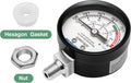 MEASUREMAN Stainless Steel Pressure Cooker Gauge, Pressure Canner Gauge, Steam Pressure Gauge, 2" Dial, Lower Mount, Including Hexagon Gasket and
