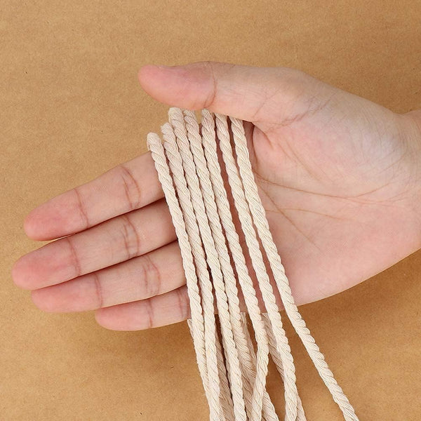 Macrame Cord 3mm x 328Yards(984Feet), Natural Cotton Macrame Rope - 3 Strands Twisted Macrame Cotton Cord for Wall Hanging, Plant Hangers, Crafts,