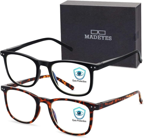 Blue Light Blocking Glasses, Blue Blocker Computer Glasses for Men Women, anti Glare 400 UV & Eye Strain Fake Square Glasses