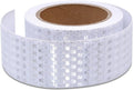 AISEY 2" X 30ft Reflective Tape White Outdoor High Vis Conspicuity Safety Tape, Reflector Tape Trailer Waterproof 2" x 30 Feet WHITE