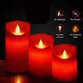 Flameless Battery Operated LED Candles, Remote Control Electric Realistic Candles Flickering Real Wax 4/5/6 Inch 3PACK with 2/4/6/8 Hour Timer for