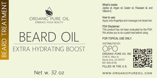Unscented Beard Oil - Natural, Non-Gmo, Facial Hair Hydrating & Conditioning Oil Blend - 32 Oz - Bulk Sized, Promoting Growth and Silky Smooth