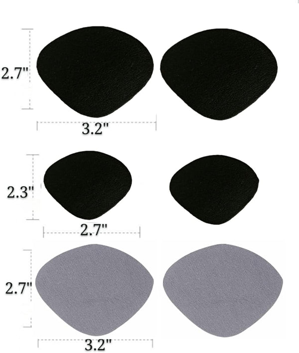 Shoe Heel Repair Inserts, Toe/Heel Hole Prevention Repair, Sneaker Hole Patch/Insert,Suitable for Wear - Resistant self-Adhesive, 2pairs of Black