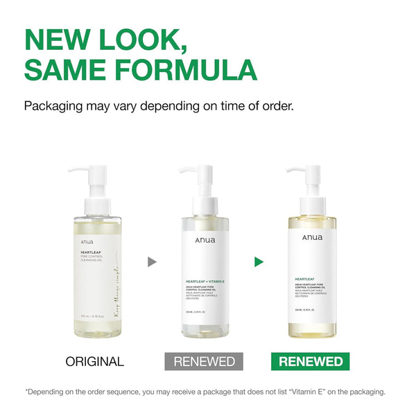 Anua Heartleaf Pore Control Cleansing Oil, Pore Cleanser, Sebum Care, Gentle Melting Oil Cleanser for Face, Safe For All Skin Type, Daily