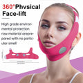Graphene V-Line Mask Chin up Mask V Shaped Face Mask Chin Strap for Sleeping, Jaw Exerciser,Red,Medium