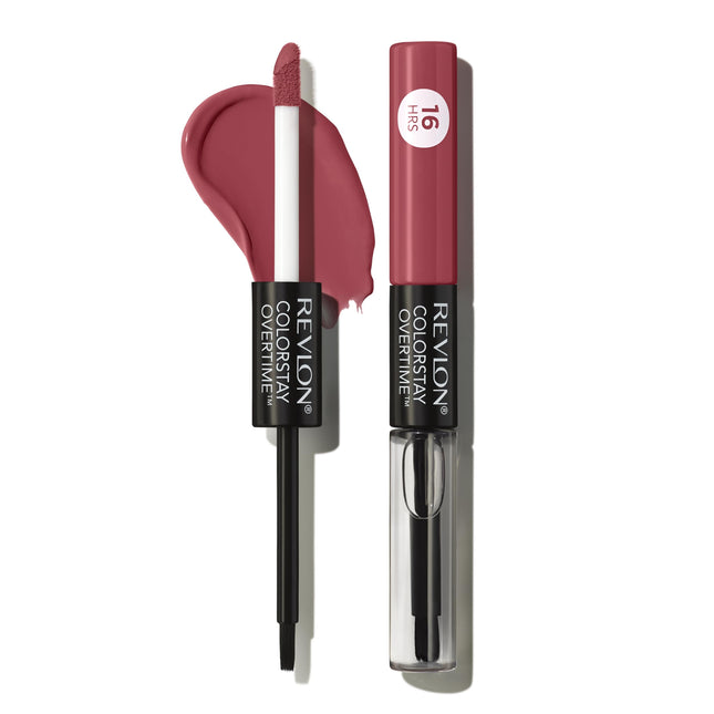 Revlon Liquid Lipstick with Clear Lip Gloss, Colorstay Overtime Lipcolor, Dual E