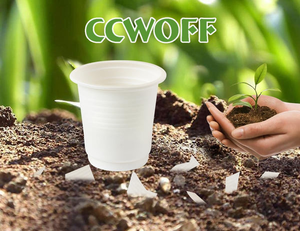 Compostable Disposable 3oz Bathroom Cups 100P Mouthwash Eco Friendly Plastic Paper Cups Biodegradable Bath Rinse Medicine Urine, Replace Mini