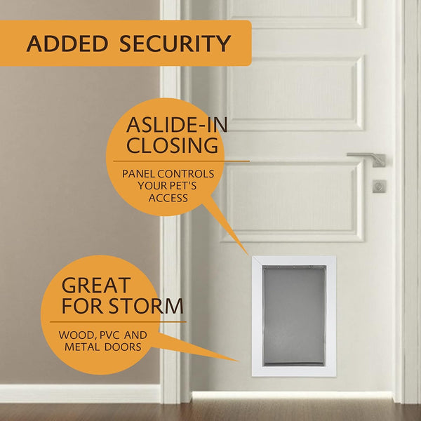 AMZOO Dog/pet Door Replacement Flap Compatible with PetSafe Measures 8 1/8” x 12 7/8” PAC11-11038 Matte Gray Medium 1